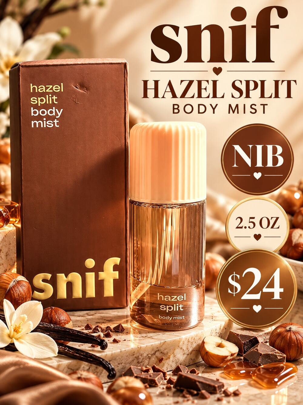 Snif Hazel Split Body Mist NIB